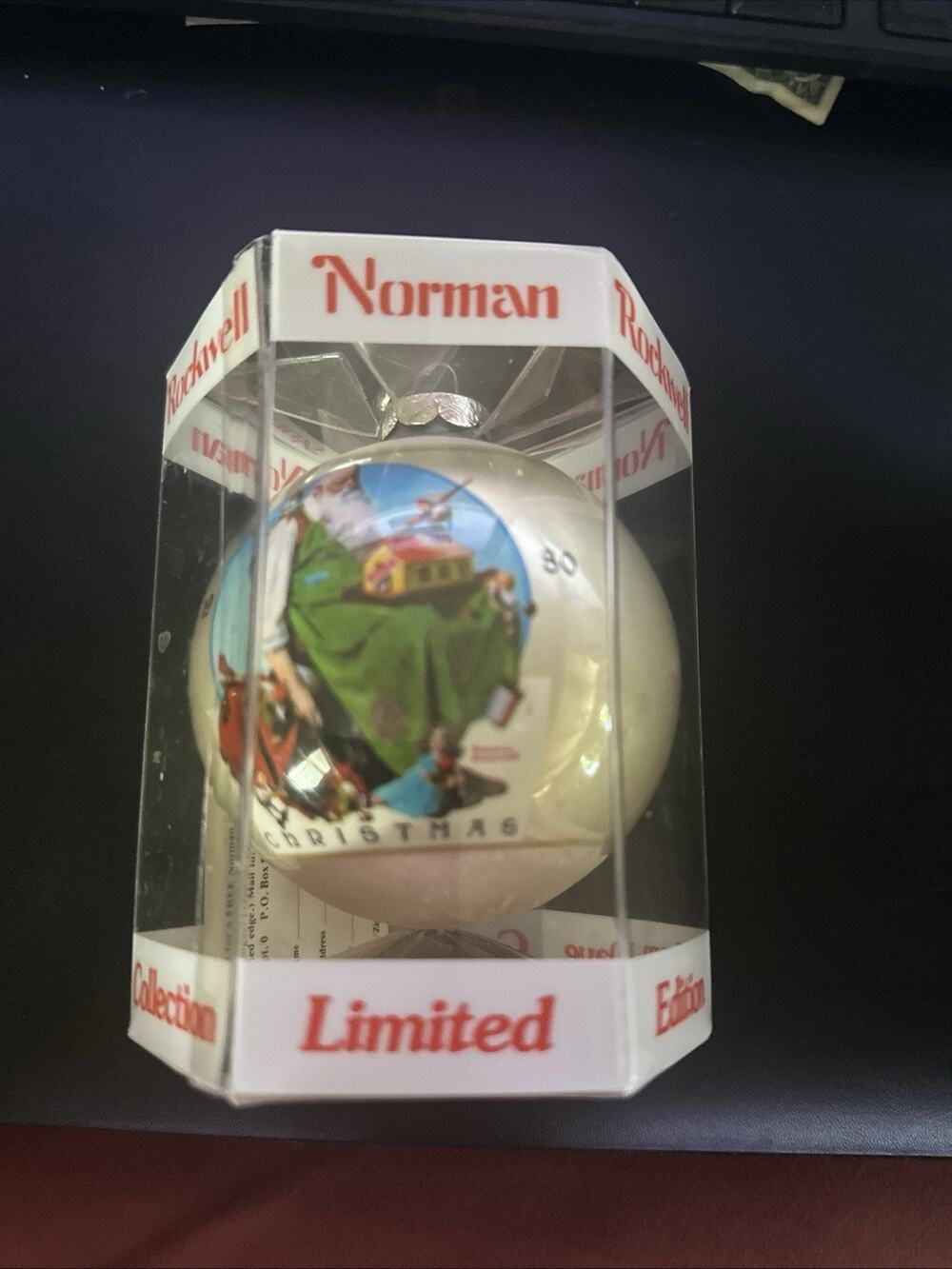 Vintage 1980 Norman Rockwell Dave Grossman Ornament Santa & Elves
